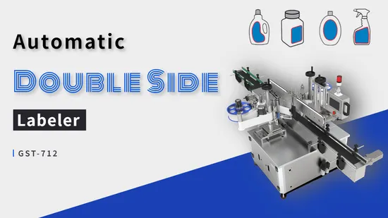 Gosunm Double Side Sticker Labeling Machine Two Sides Square Bottle Label Applicator Bucket Boxes Carton Double Side Labeling Machine