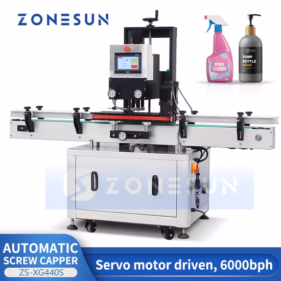 Zonesun Automatic High Speed Dropper Spray Shampoo Bottle Capping Machine
