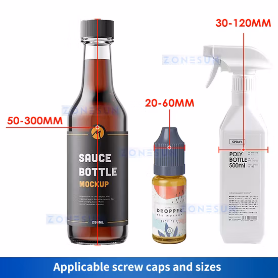 Zonesun Automatic High Speed Dropper Spray Shampoo Bottle Capping Machine