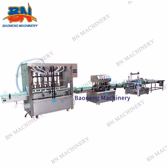 Quality Automatic Liquid Oil Cream Bottle Filling Machine with Capping Labeling Line